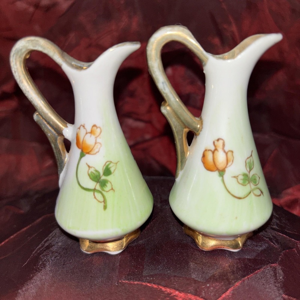 Vintage Ucagco Japan‎ Hand Painted Porcelain Mini Vase/ Pitchers Decorative GVC - Picture 3 of 16